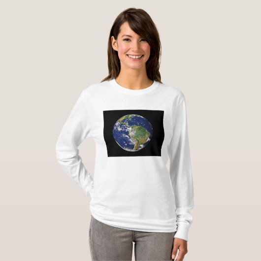 Volledige Aarde met Zuid-Amerika T-shirt (Voorkant volledig)