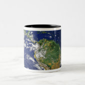 Volledige Aarde met Zuid-Amerika Tweekleurige Koffiemok (Center)