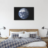 Volledige aarde rond de Stille Oceaan Canvas Afdruk (Insitu (Slaapkamer))