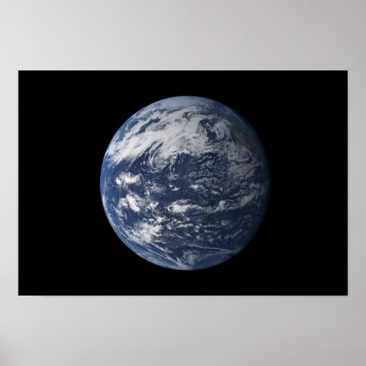 Volledige aarde rond de Stille Oceaan Poster (Voorkant)