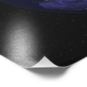 Volledige aarde 's nachts met stadslichten 3 foto afdruk (Hoek)