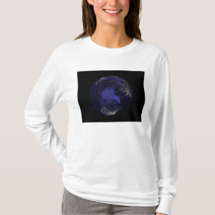 Volledige Aarde 's nachts met stadslichten 5 T-shirt