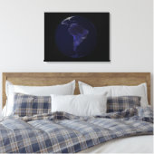 Volledige Aarde 's nachts met stadslichten 6 Canvas Afdruk (Insitu (Slaapkamer))
