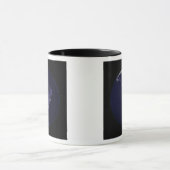 Volledige Aarde 's nachts met stadslichten 6 Mok (Midden)