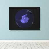 Volledige Aarde 's nachts met stadslichten 7 Canvas Afdruk (Insitu (Houten vloer))