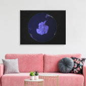 Volledige Aarde 's nachts met stadslichten 7 Canvas Afdruk (Insitu (Woonkamer))