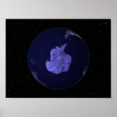 Volledige Aarde 's nachts met stadslichten 7 Poster (Voorkant)