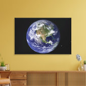Volledige Aarde tonen Noord-Amerika 4 Canvas Afdruk (Insitu (Woonkamer))