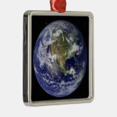 Volledige Aarde tonen Noord-Amerika 4 Metalen Ornament (Rechts)