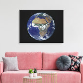 Volledige Aarde toont Afrika en Europa Canvas Afdruk (Insitu (Woonkamer))