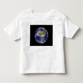 Volledige Aarde toont Afrika en Europa Kinder Shirts (Voorkant)