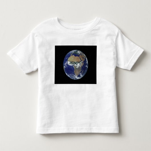 Volledige Aarde toont Afrika en Europa Kinder Shirts (Voorkant)