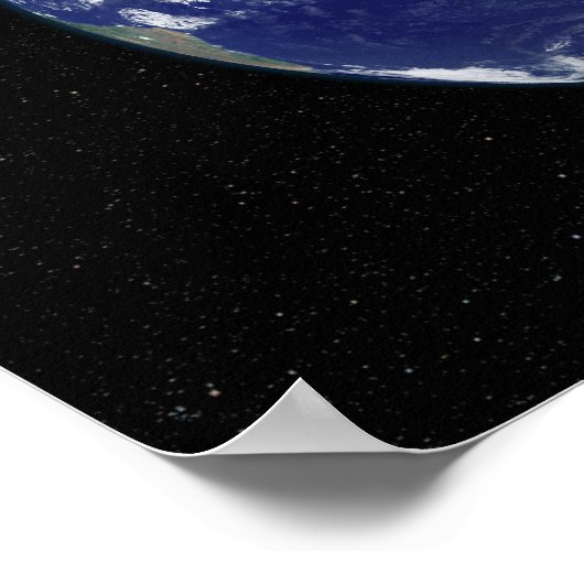 Volledige Aarde toont Afrika en Europa Poster (Hoek)