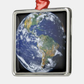 Volledige Aarde toont Amerika's Metalen Ornament (Links)