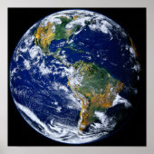 Volledige Aarde toont Amerika's Poster (Voorkant)