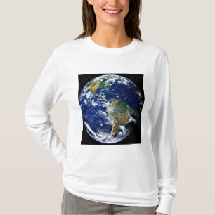 Volledige aarde toont Amerika's T-shirt