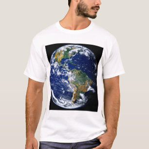 Volledige Aarde toont Amerika's T-shirt