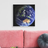 Volledige Aarde vanuit de ruimte, met Australië Canvas Afdruk (Insitu (Woonkamer))