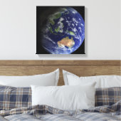 Volledige Aarde vanuit de ruimte, met Australië Canvas Afdruk (Insitu (Slaapkamer))