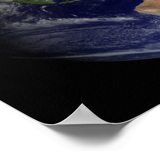 Volledige Aarde vanuit de ruimte, met Australië Poster (Hoek)