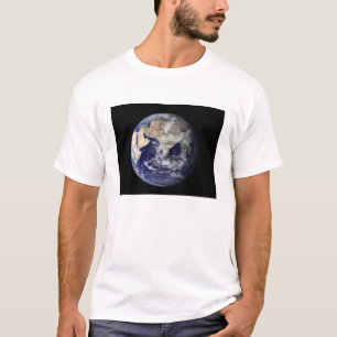 Volledige Aarde waarop Europa en Azië te zien zij T-shirt
