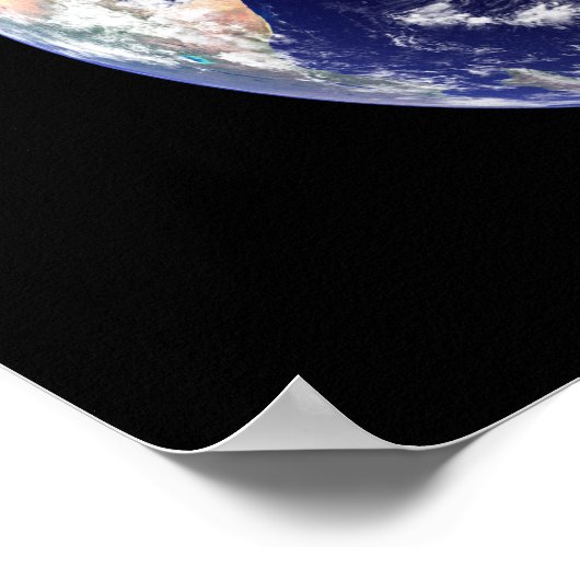 Volledige Aarde waarop Europa en Azië te zien zijn Poster (Hoek)