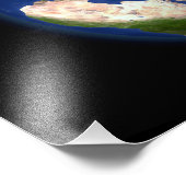 Volledige Aarde waarop het Arctische gebied is afg Foto Afdruk (Hoek)