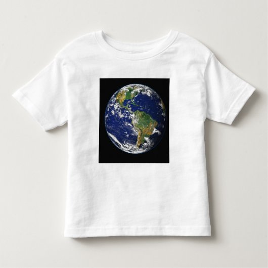 Volledige Aarde waarop het westerne halfrond te zi Kinder Shirts (Voorkant)