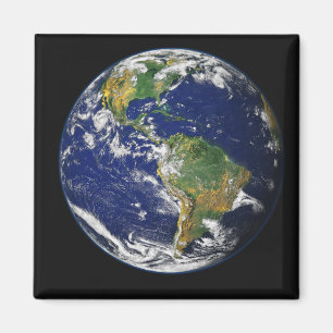 Volledige Aarde waarop het westerne halfrond te zi Magneet