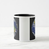 Volledige Aarde waarop het westerne halfrond te zi Mok (Midden)