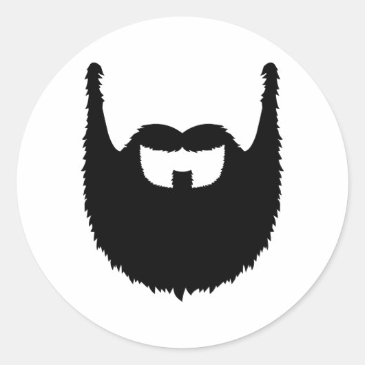 Volledige baard ronde sticker (Voorkant)