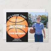 Volledige bal zwart foto basketbal wit kaart (Voorkant)