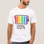 Volledige batterij regenboog kleuren t-shirt (Voorkant)