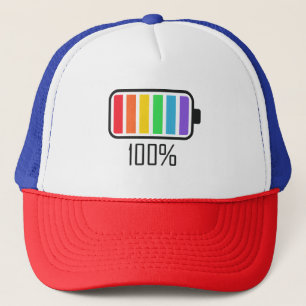 Volledige batterij regenboog kleuren trucker pet