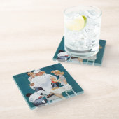 Volledige behandeling glazen onderzetter (Schuin)