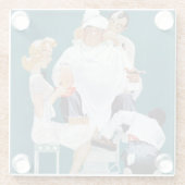 Volledige behandeling glazen onderzetter (Achterkant)