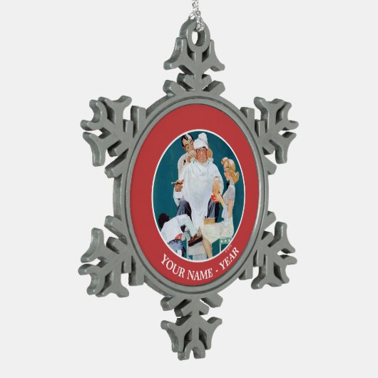 Volledige behandeling tin sneeuwvlok ornament (Links)