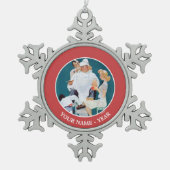 Volledige behandeling tin sneeuwvlok ornament (Voorkant)