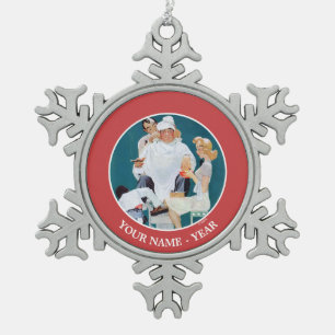 Volledige behandeling tin sneeuwvlok ornament