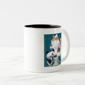 Volledige behandeling tweekleurige koffiemok (Voorkant rechts)