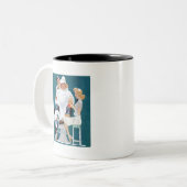 Volledige behandeling tweekleurige koffiemok (Voorkant links)