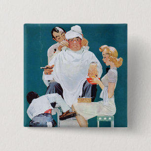 Volledige behandeling vierkante button 5,1 cm