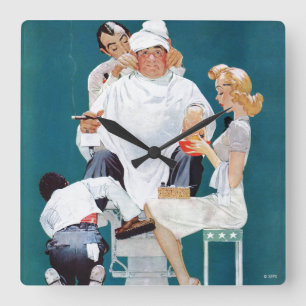 Volledige behandeling vierkante klok