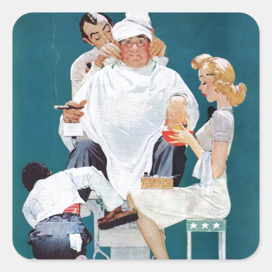 Volledige behandeling vierkante sticker (Voorkant)