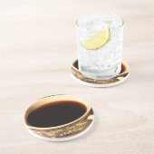 Volledige beker van koffie-Onderzetter Zandsteen Onderzetter (Zijkant)