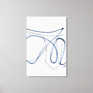 Volledige Beweging, Minimalistische Abstracte Lijn Canvas Afdruk