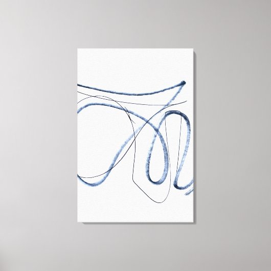 Volledige Beweging, Minimalistische Abstracte Lijn Canvas Afdruk (Voorkant)