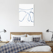 Volledige Beweging, Minimalistische Abstracte Lijn Canvas Afdruk (Insitu (Slaapkamer))