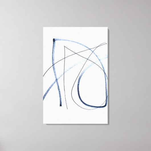 Volledige Beweging, Minimalistische Abstracte Lijn Canvas Afdruk (Voorkant)