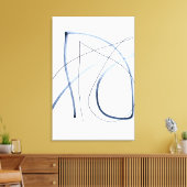 Volledige Beweging, Minimalistische Abstracte Lijn Canvas Afdruk (Insitu (Woonkamer))